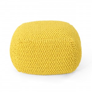 Ebern Designs Groner Knitted Pouf FOME6800
